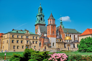 Fototapeta na wymiar Wawel Castle in Krakow, Poland.