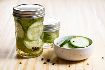 Pickled cucumbers with spices