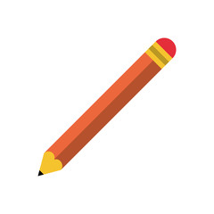 Wooden pencil isolated symbol