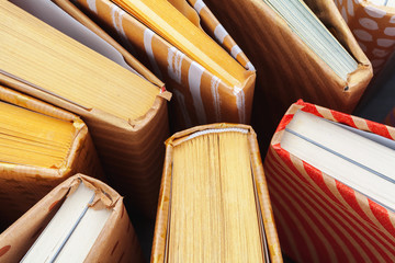 Many Books Piles.