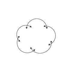 Cloud logo. Communication or network. Vector icon