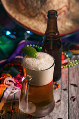 Fiesta: Mexican Beer With A Lime And Bottle