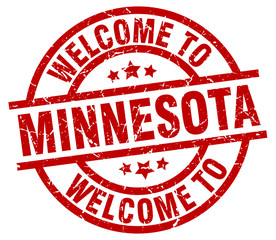 welcome to Minnesota red stamp