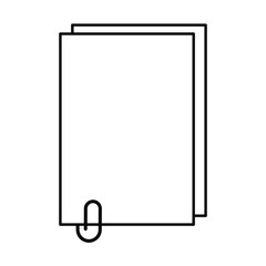 Paper and paper clip Icon