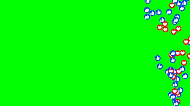  Social media icon Like  live style animation at color background. Modern abstract thumb up icons motion.