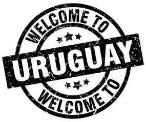 welcome to Uruguay black stamp