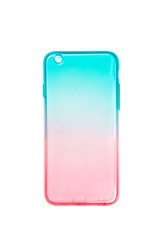 Fashion gradient phone case on a white isolated background