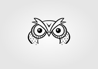 owl icon on white background