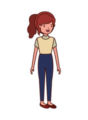 young woman avatar character