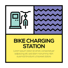 BIKE CHARGING STATION ICON CONCEPT