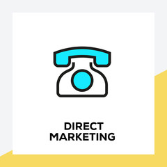 DIRECT MARKETING LINE ICON SET