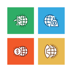 GLOBAL BUSINESS LINE ICON SET