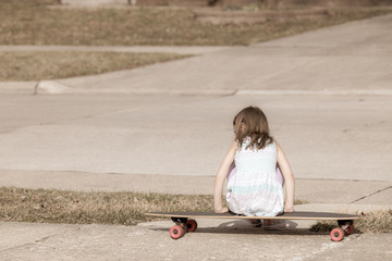 Skater girl in training