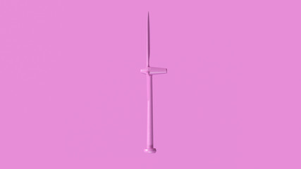 Pink Wind Turbine B Side 3d illustration 