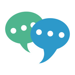 Chat bubbles symbol isolated