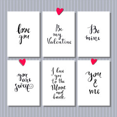 Set of valentine cards1