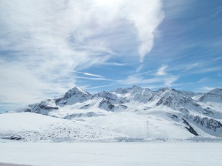 snow winter skiing season in kuhtai