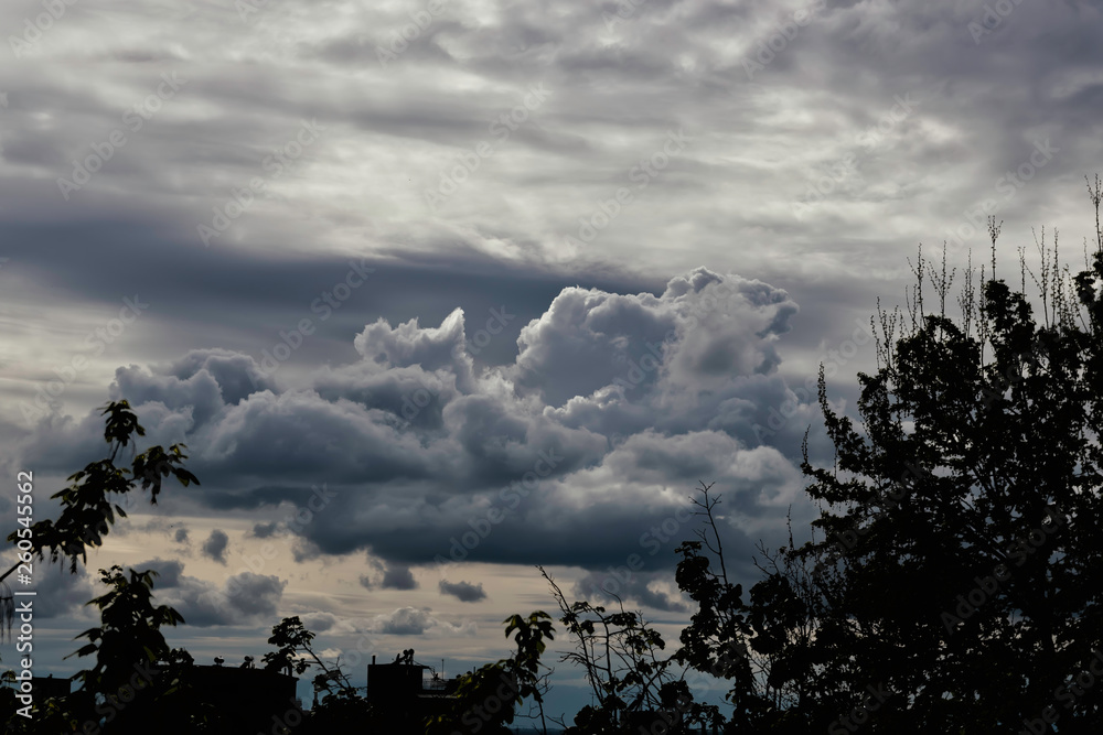 Wall mural clouds in the sky