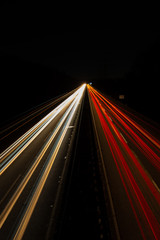 Fototapeta na wymiar Autobahn Lichtspuraufnahme