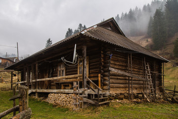 Foggy mountains are a picturesque landscape