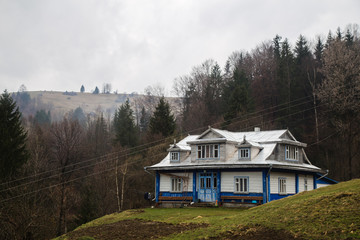 Foggy mountains are a picturesque landscape