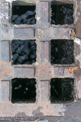 Texture of metal grate