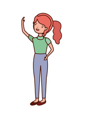 young woman avatar character