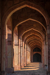 Plakat jama mosque, mandu, madhya pradesh, india 
