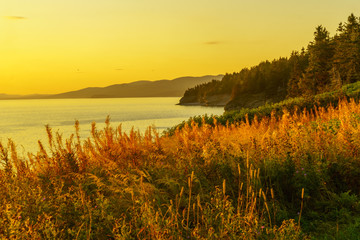 Sunset in Forillon National Park