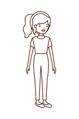 young woman avatar character