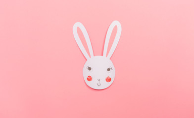 Easter bunny decoration holiday theme pm a pink background