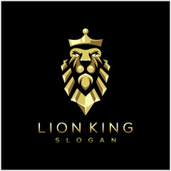 awesome lion king logo vector illustration