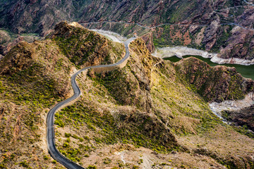 Aerial photo of summer road and free space for your decoration.  © magdal3na