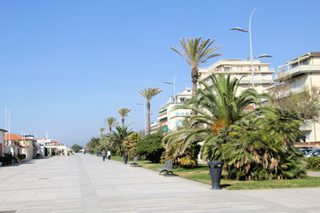 Fototapeta premium Promenade Lido di Camaiore, Toskana, Italien 