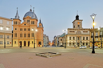 Łódź, Poland -view of Freedom Square.	 - obrazy, fototapety, plakaty