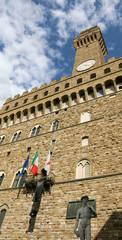 Florence old palace called Palazzo Vecchio in Italian language