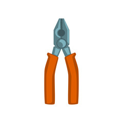 Pliers Tool, Electrician Repair Instrument Vector Illustration