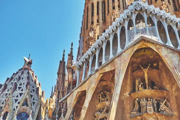 Tuinposter BARCELONA, SPAIN -MAY 19, 2018: The Basilica i Temple Expiatori de la Sagrada Familia in Barcelona © badahos