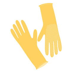 Yellow rubber gloves 