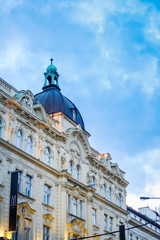 Fototapeta premium PRAGUE, CZECH REPUBLIC - July 25, 2017 : Antique building view in Prague, Czech Republic
