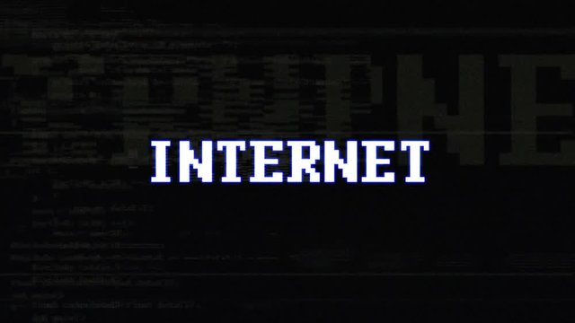 INTERNET Keywords Explosion Glitch Animation, Rendering, Background, Loop, 4k