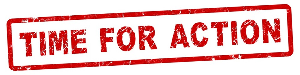 nlsb169 NewLongStampBanner nlsb - english text - time for action: stamp / single / red / template - aspect ratio 4:1 - 4to1 xxl e7467