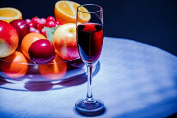 Slim girl and fruit. Fruit diet. Good figure. Apples.