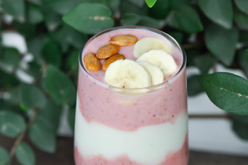 strawberry smoothie or strawberry yogurt smoothie