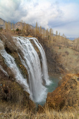 Tortum (Uzundere) waterfall from up in Uzundere, Erzurum, Turkey