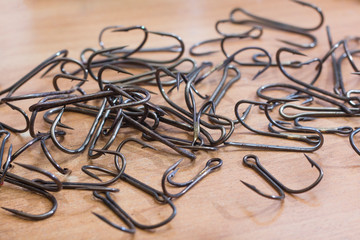 many fishing hooks