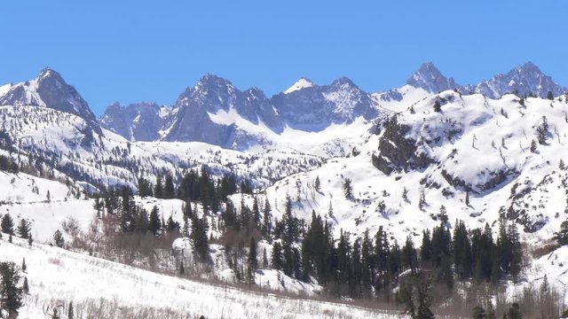 The snow covered mountains of the Inyo National Forest - travel photography