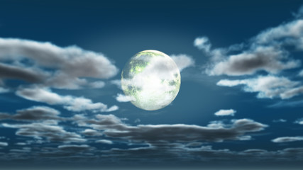 Obraz na płótnie Canvas moon night sky
