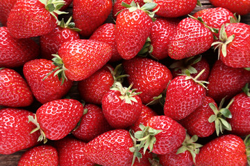 Background of fresh strawberries