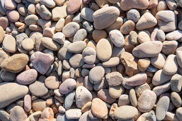 smooth stones seen from above